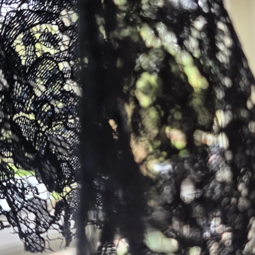 Free People Black Lace Mini Dress - Like New - Size M